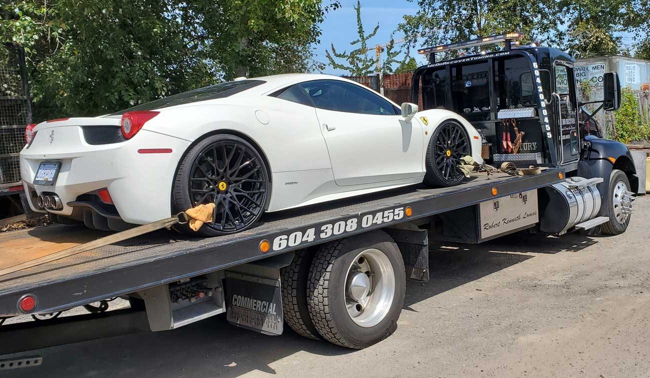 We help towed with a luxury car in Langley